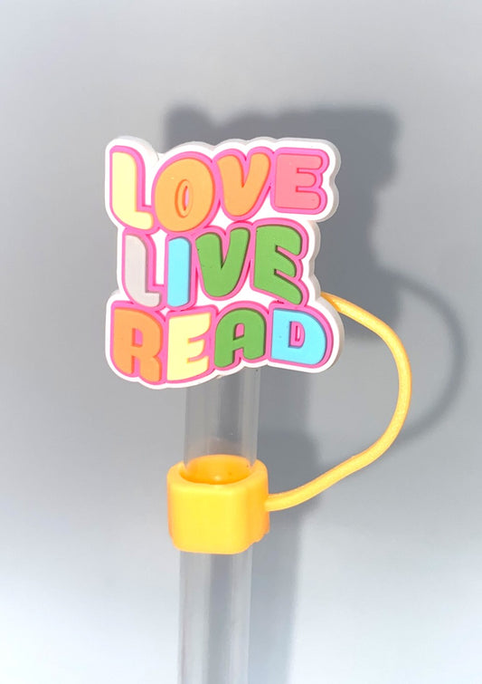 Love Live Read Bookish Straw Topper