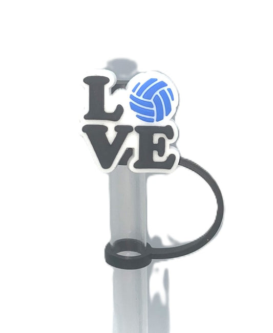 Love Volleyball Straw Topper