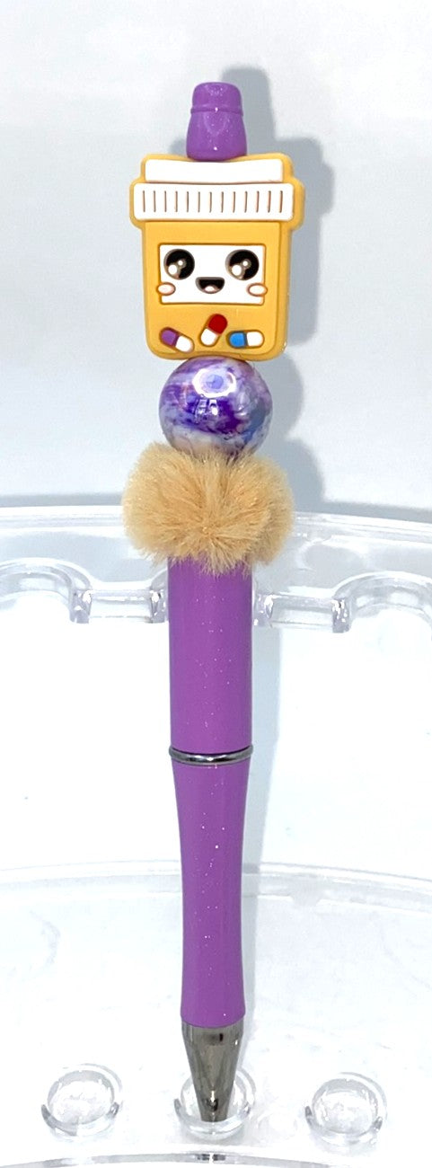 Pill Bottle Beaded Pen