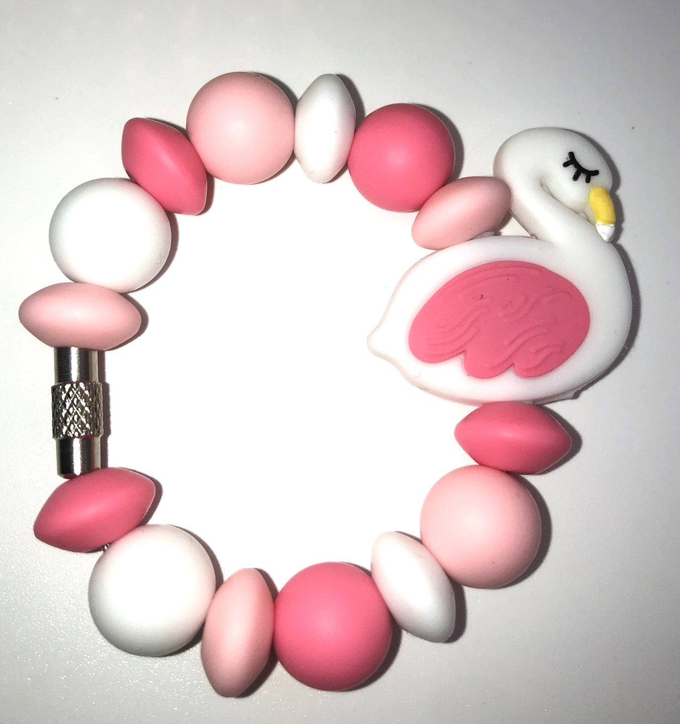 Light Pink Flamingo Tropical Bird Stanley Tumbler Cup Handle Charm