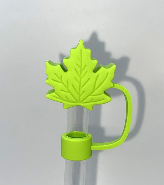 Light Green Fall Leaf 3D Straw Topper