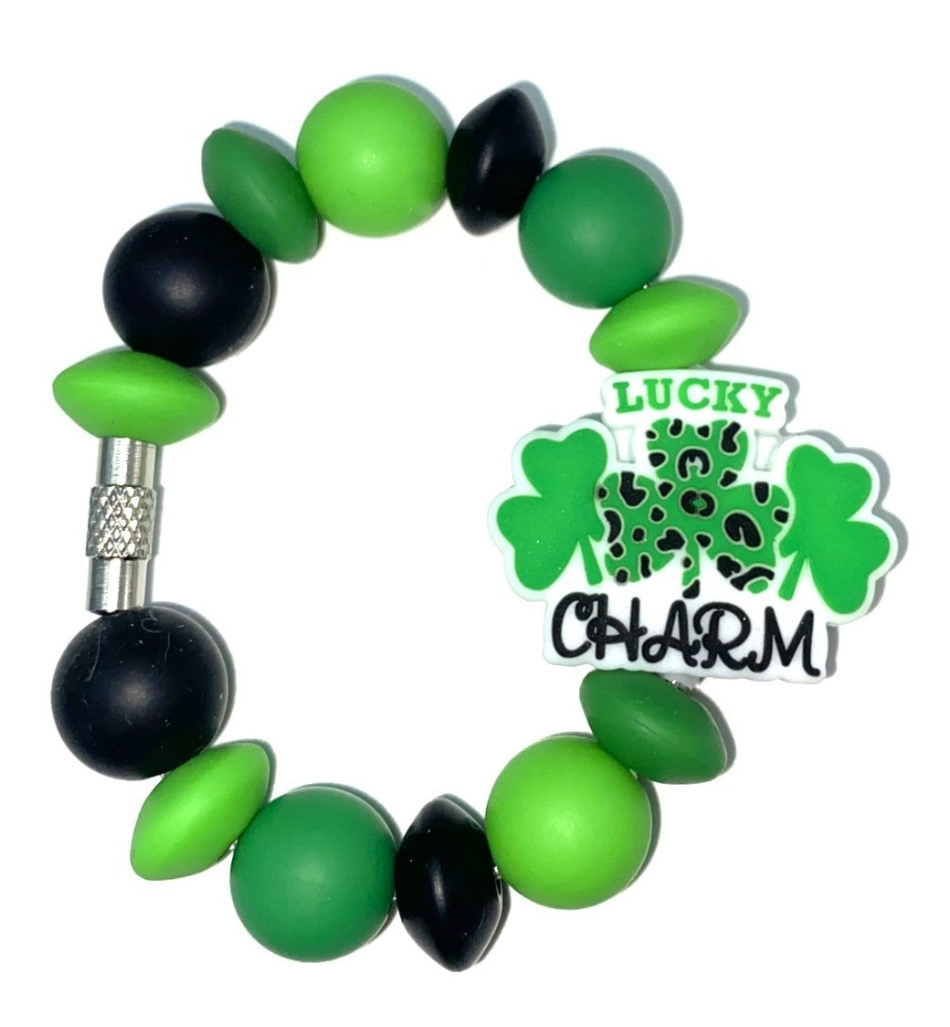 Lucky Charm Shamrocks St Patrick's Stanley Tumbler Cup Handle Charm