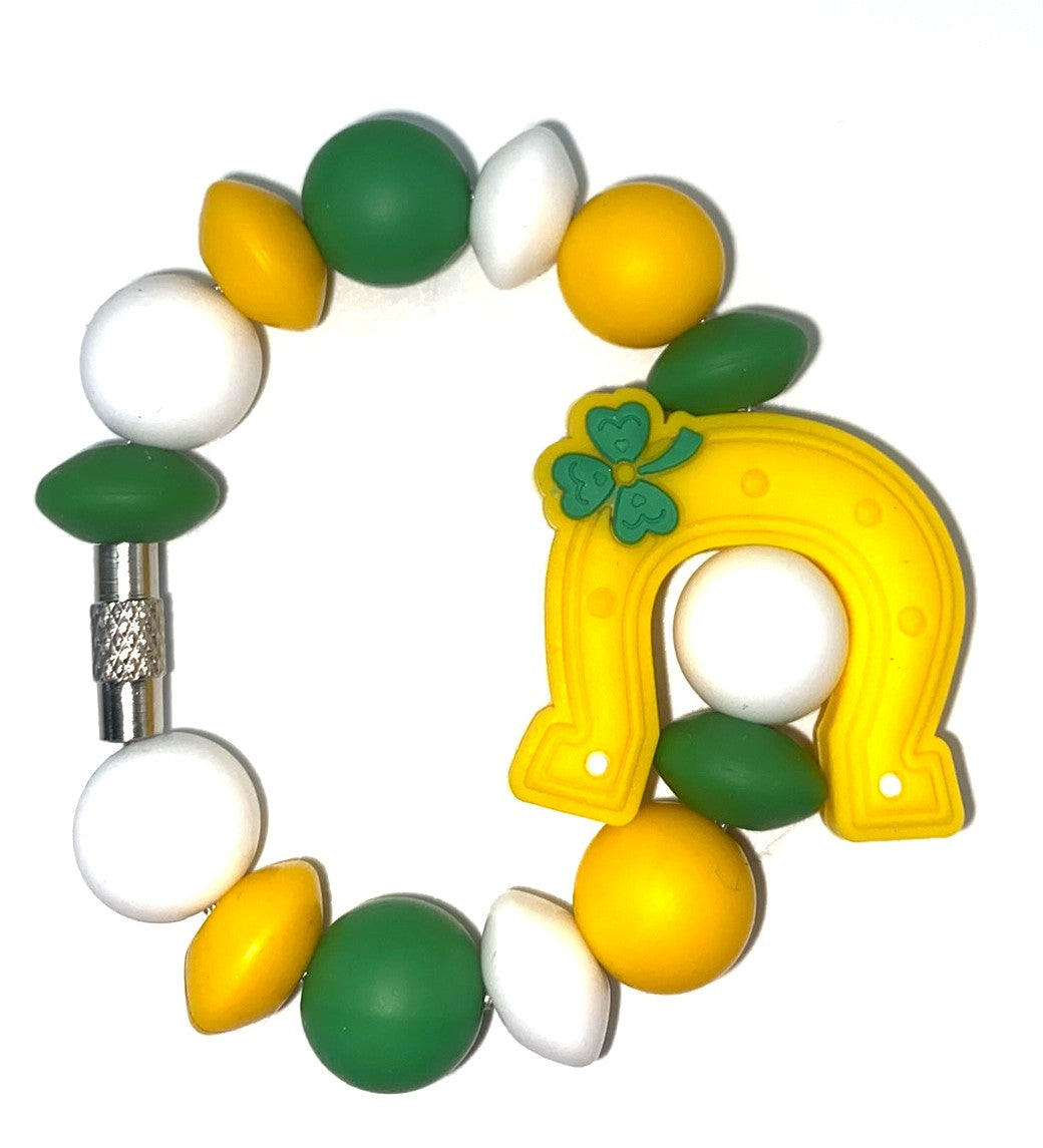 Lucky Horseshoe & Clover St Patrick's Stanley Tumbler Cup Handle Charm
