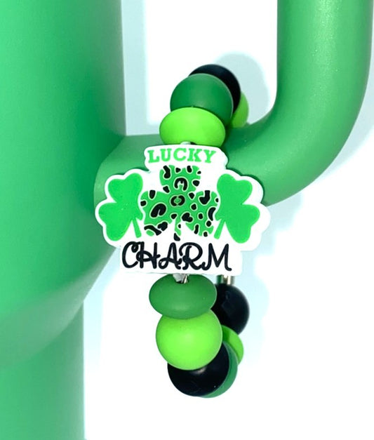 Lucky Charm Shamrocks St Patrick's Stanley Tumbler Cup Handle Charm