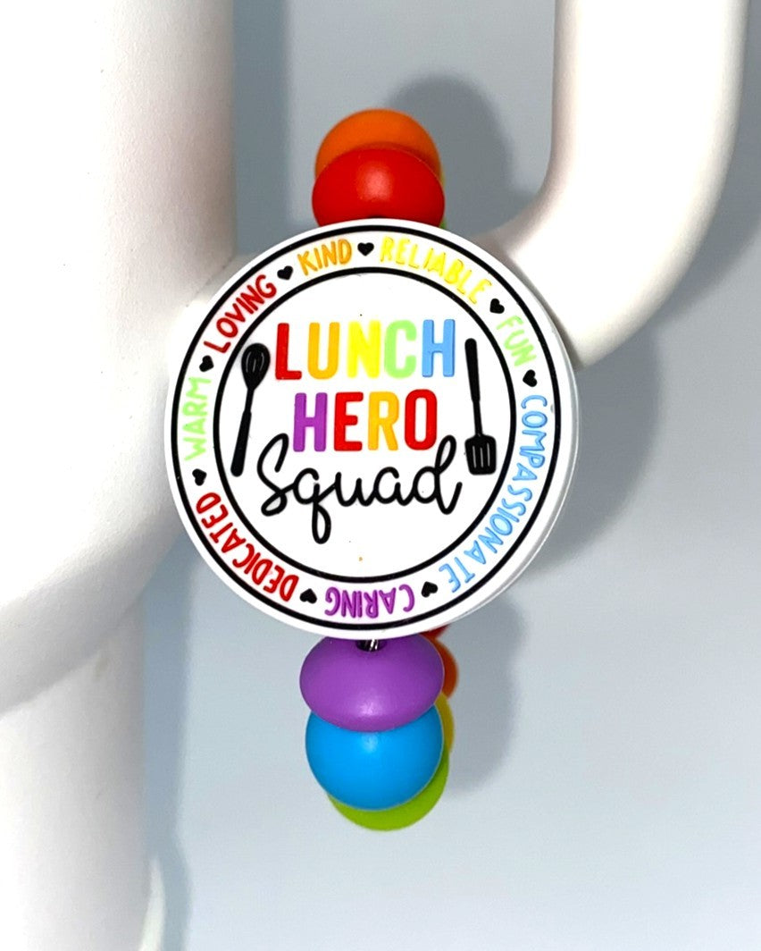 Lunch Hero Squad Round Stanley Tumbler Cup Handle Charm