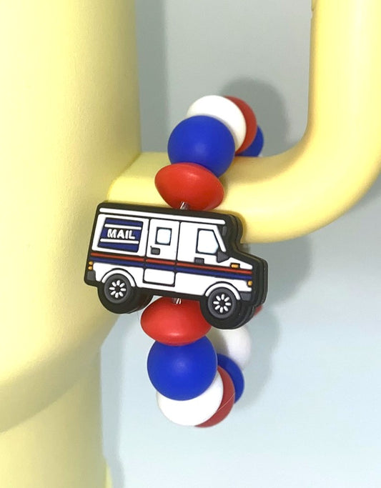 USPS Mail Truck Stanley Tumbler Cup Handle Charm
