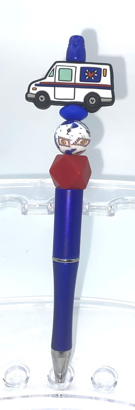 USPS Mail Truck Beaded Pen