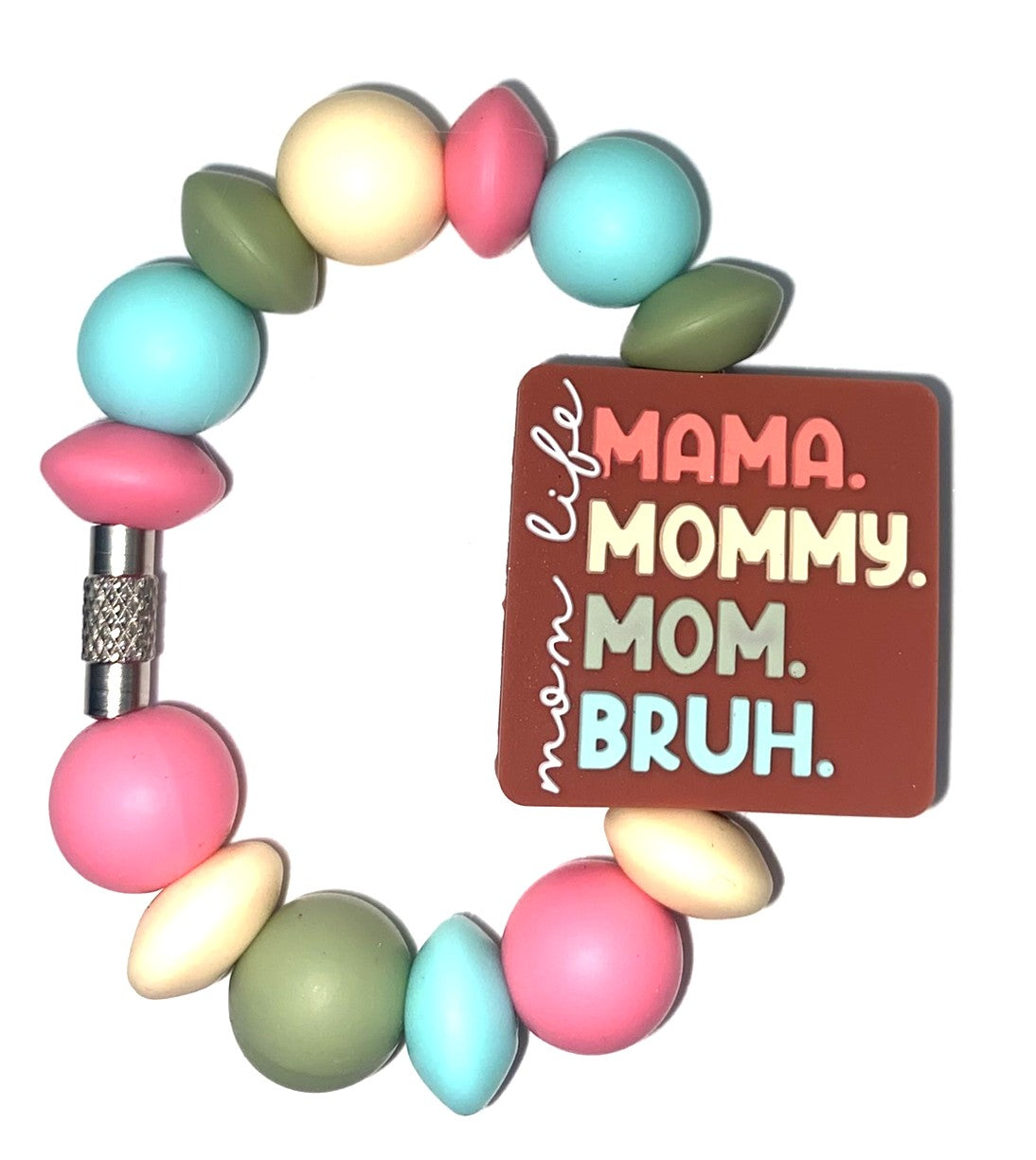 Mom Life Mama Mommy Mom Bruh Pink Red Stanley Tumbler Cup Handle Charm