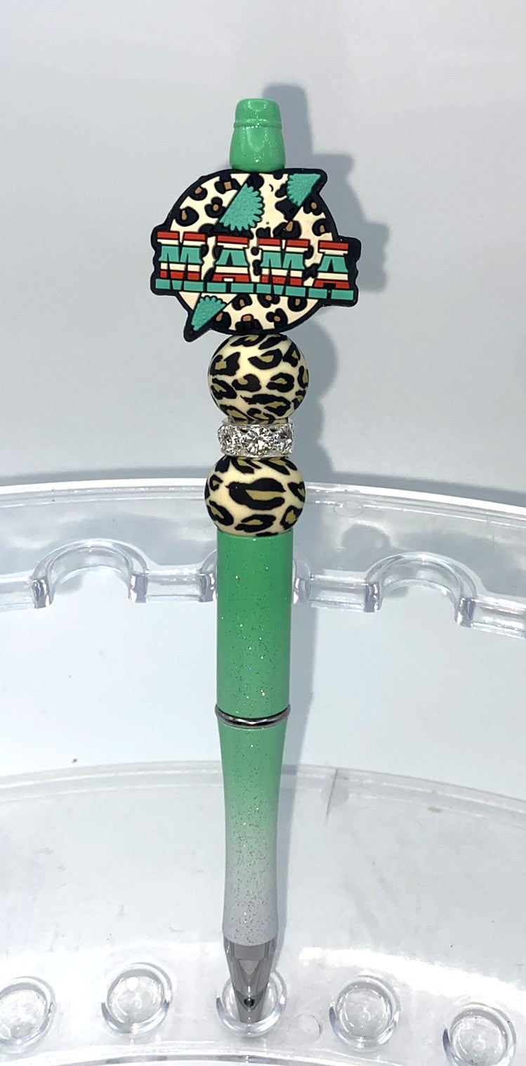 Mama Serape Leopard Print #2 Beaded Pen