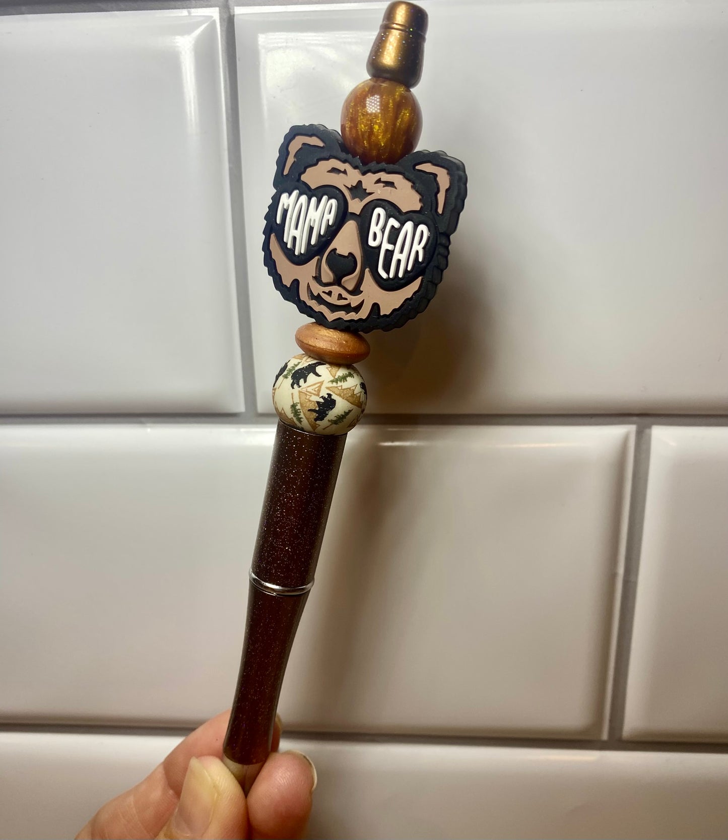 Mama Bear Beaded Pen