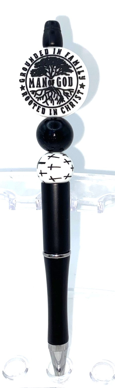 Man Of God Grounded In Family Rooted In Christ Beaded Pen