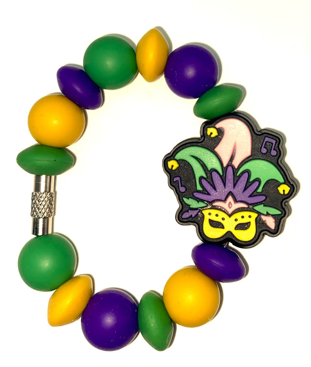 Mardi Gras Mask Stanley Tumbler Cup Handle Charm