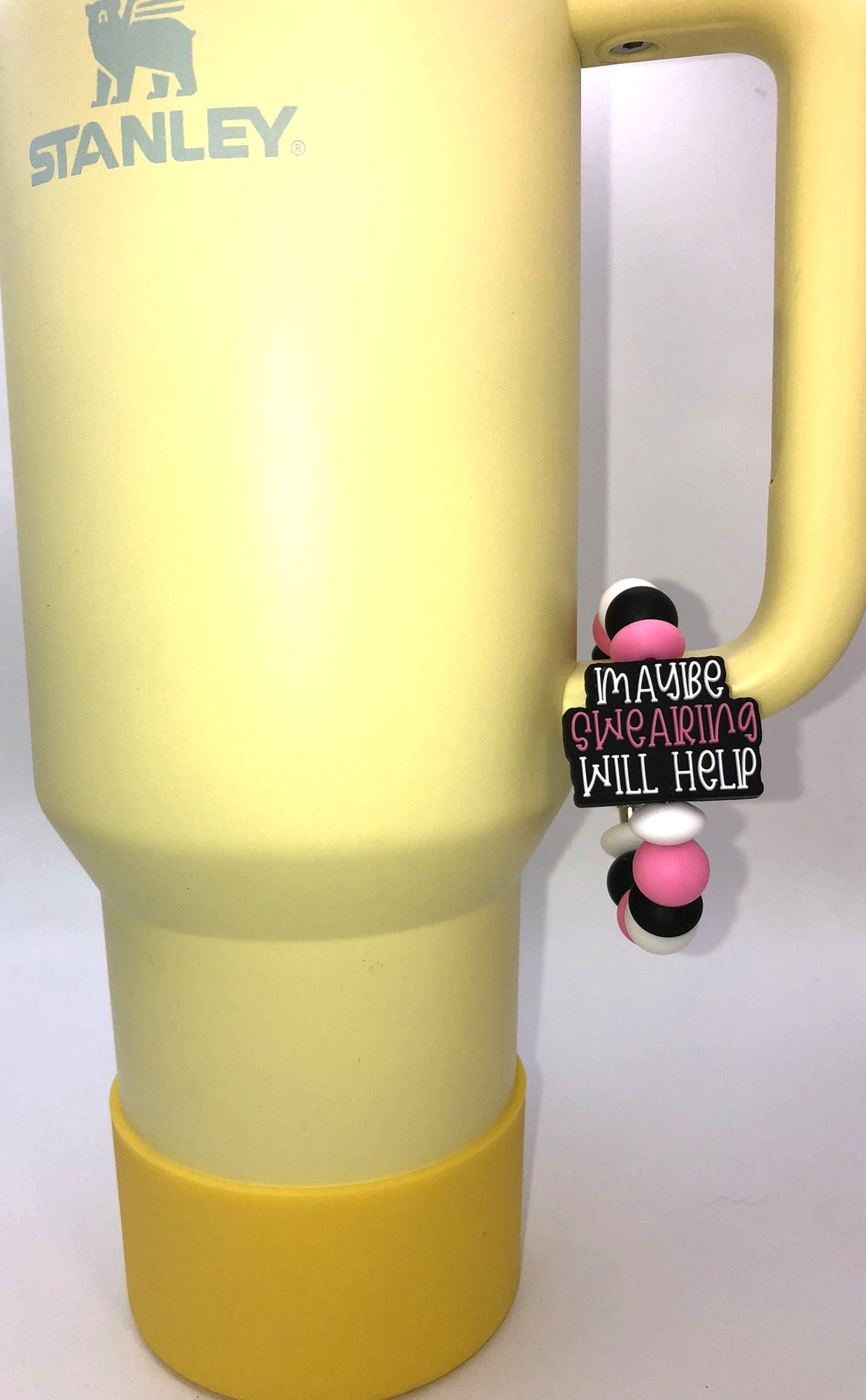 Maybe Swearing Will Help Funny Stanley Tumbler Cup Handle Charm