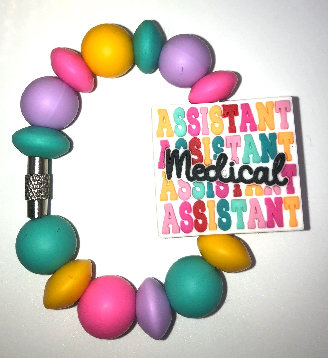 Colorful Medical Assistant Stanley Tumbler Cup Handle Charm