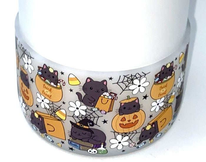 Meow-lloween Transparent Stanley Tumbler Boot Sleeve #208