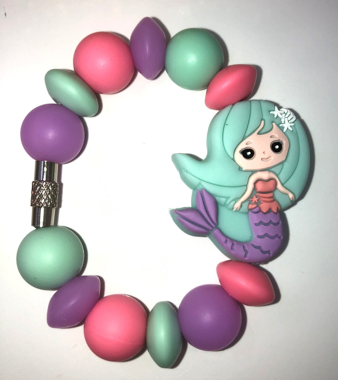 Mint Magical Mermaid Stanley Tumbler Cup Handle Charm