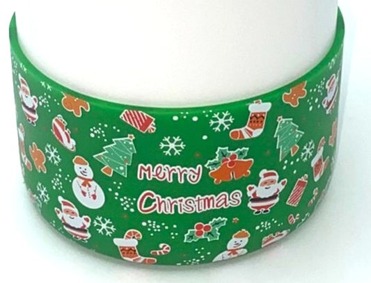 Merry Christmas Green Stanley Tumbler Boot Sleeve #146