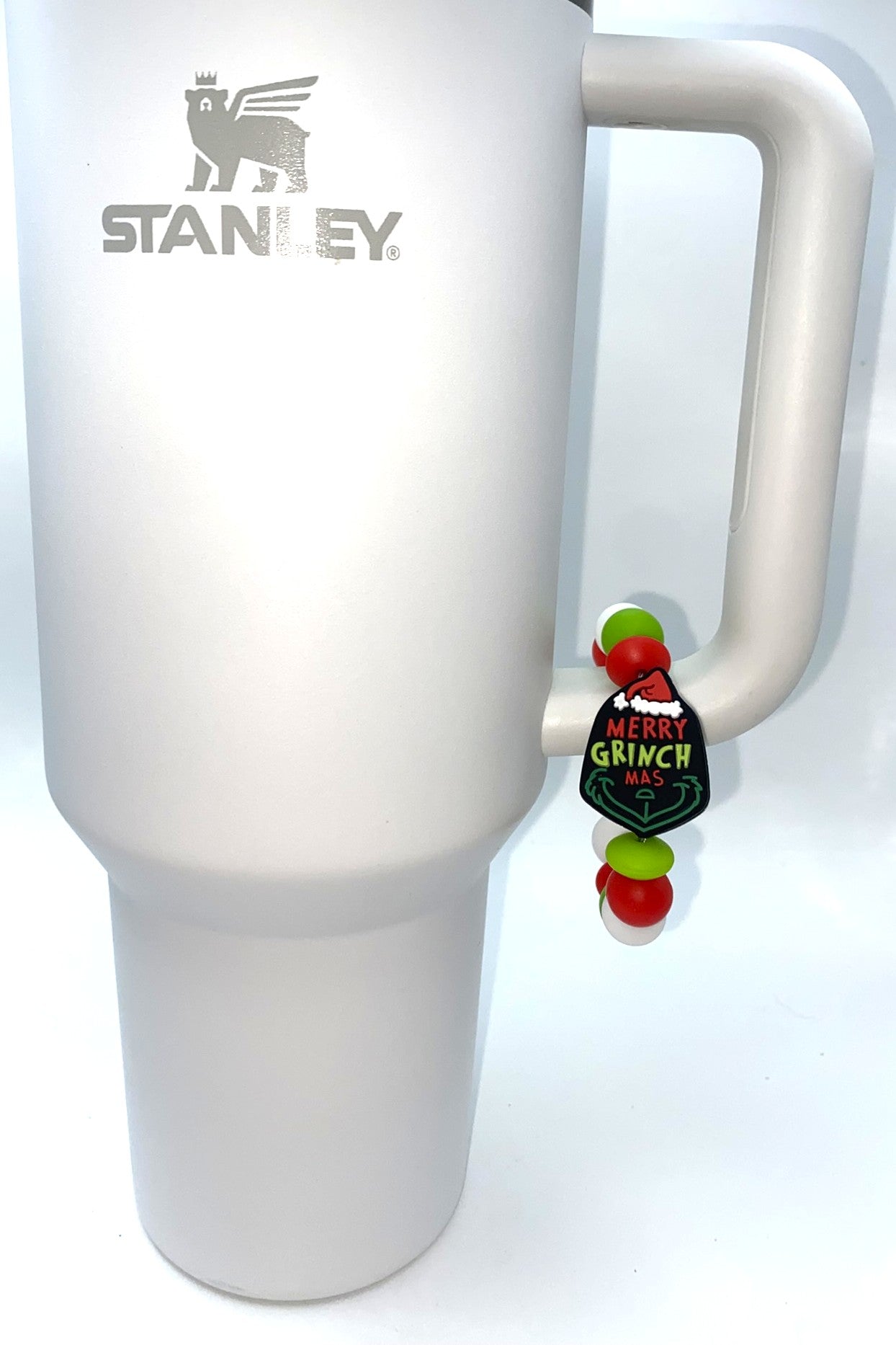 Merry Grinchmas Mean Green Guy Christmas Stanley Tumbler Cup Handle Charm