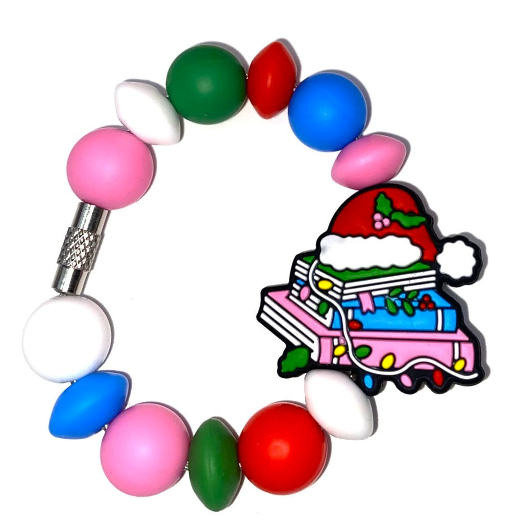 Merry Stories Books Christmas Tree Stanley Tumbler Cup Handle Charm