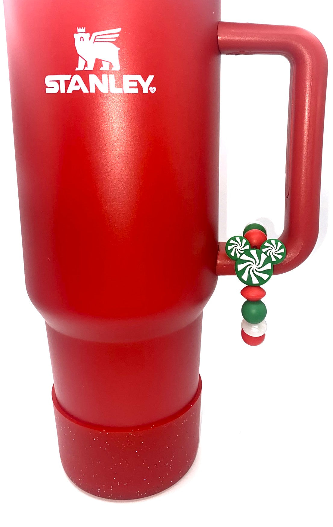 Green Peppermint Swirls Magical Mouse Ears Boy Stanley Tumbler Cup Handle Charm