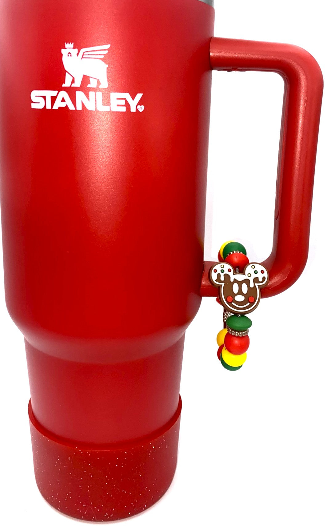 Gingerbread Magical Mouse Boy Ears Christmas Stanley Tumbler Cup Handle Charm