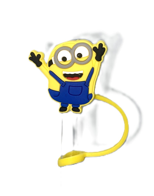 Funny Yellow Banana Henchman In Overalls Straw Topper