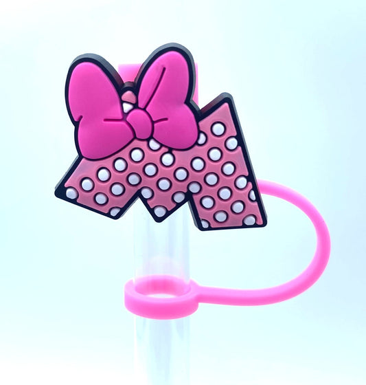 Magical Girl Mouse Polka Dot Initial M Straw Topper