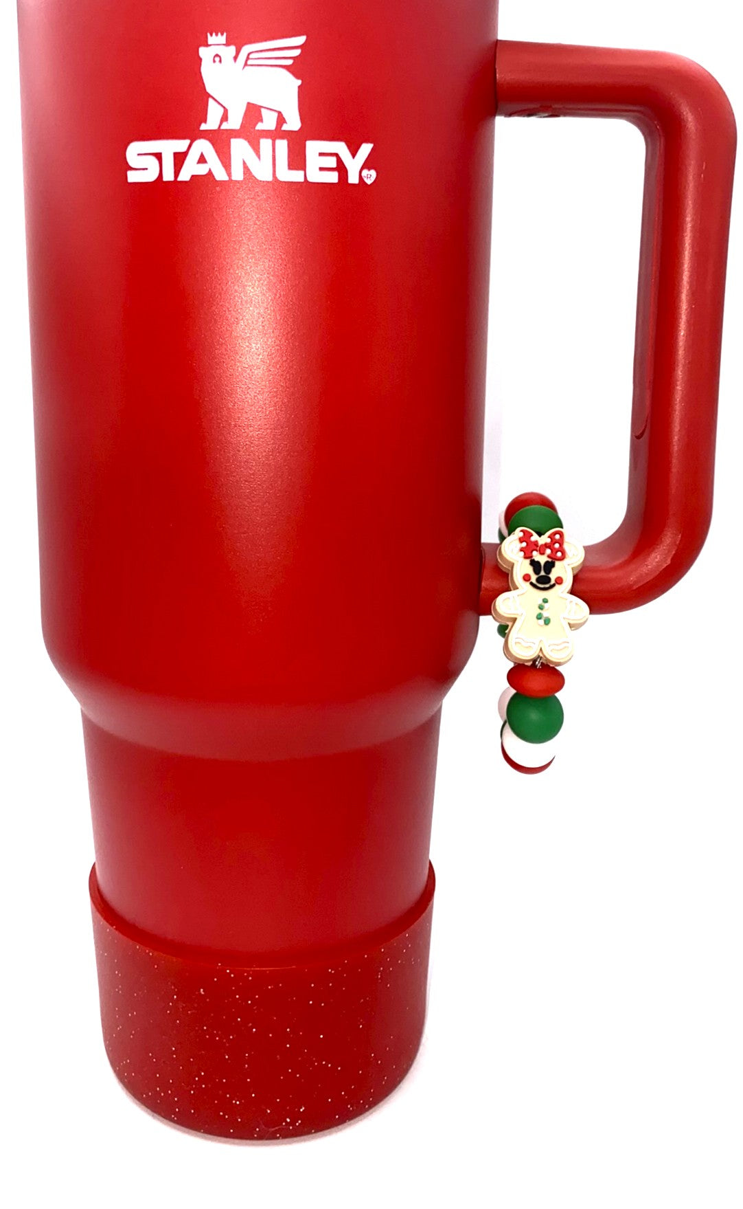 Gingerbread Magical Mouse Girl Body Christmas Stanley Tumbler Cup Handle Charm