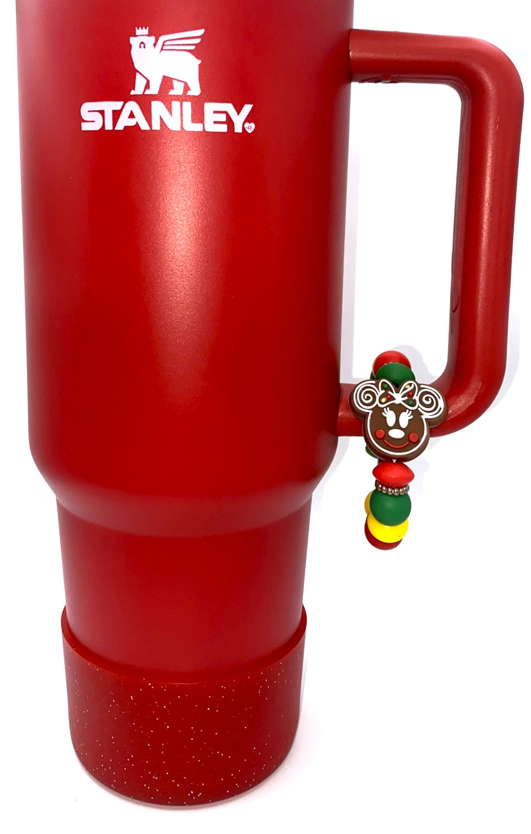 Gingerbread Magical Mouse Girl Ears Christmas Stanley Tumbler Cup Handle Charm