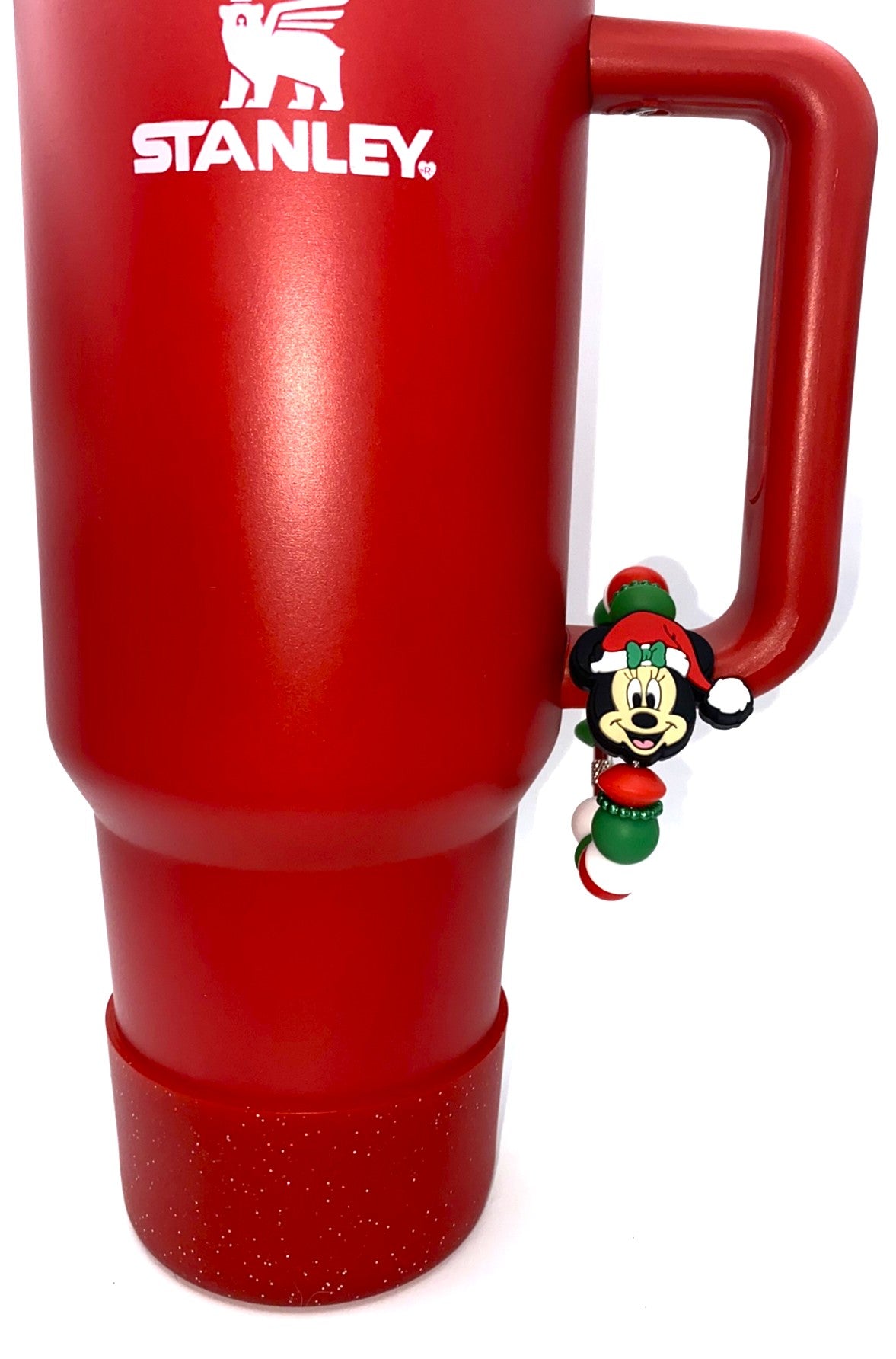 Santa Girl Face Magical Mouse Christmas Stanley Tumbler Cup Handle Charm