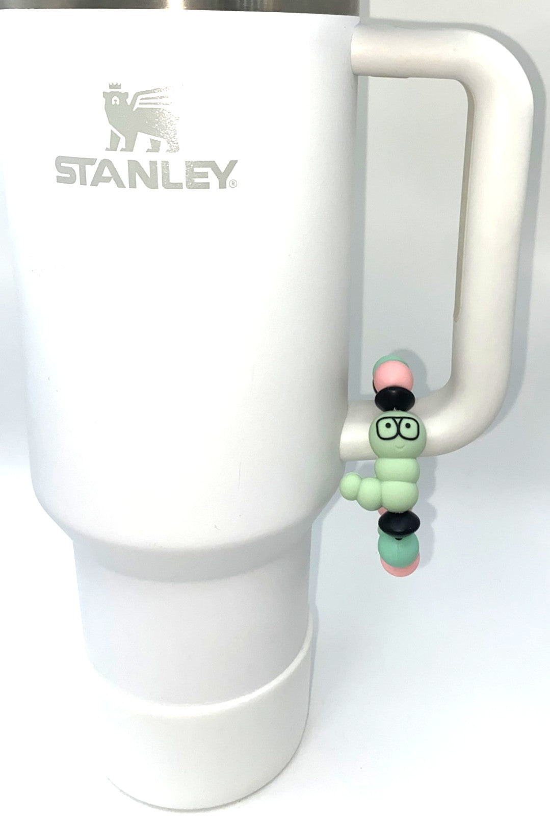 Mint Green 3D Bookworm Stanley Tumbler Cup Handle Charm