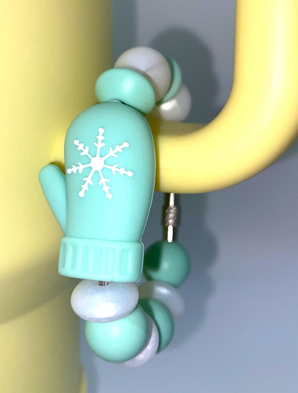 Mint Mitten Christmas Winter Stanley Tumbler Cup Handle Charm