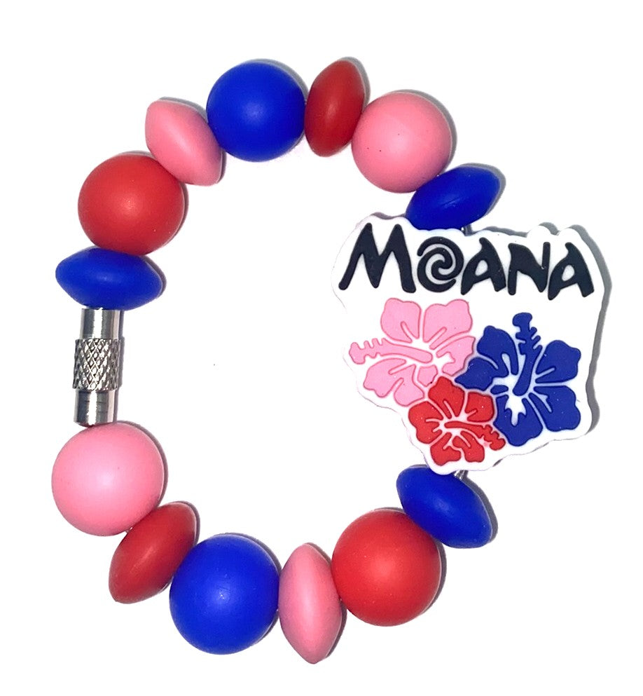 Polynesian Teenage Girl Wayfarer Explorer Cartoon Stanley Tumbler Cup Handle Charm