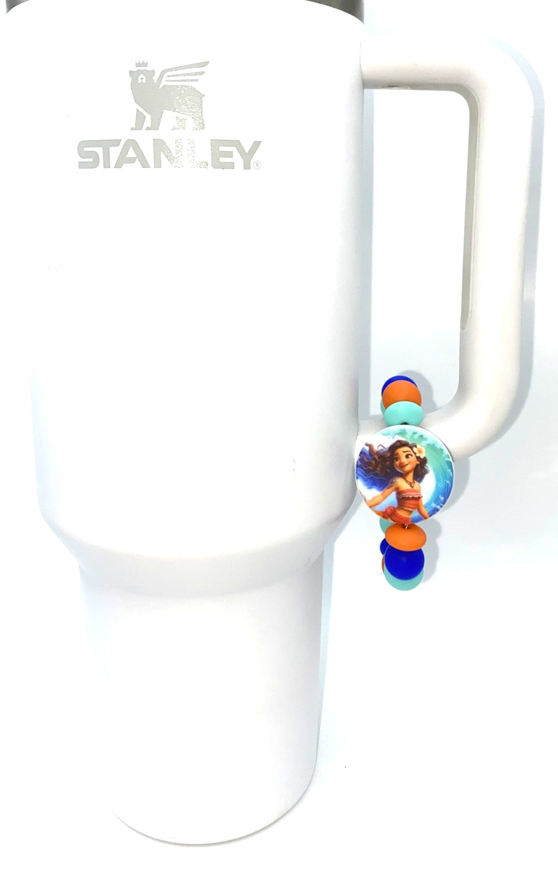 Polynesian Teenage Girl Explorer Cartoon Stanley Tumbler Cup Handle Charm