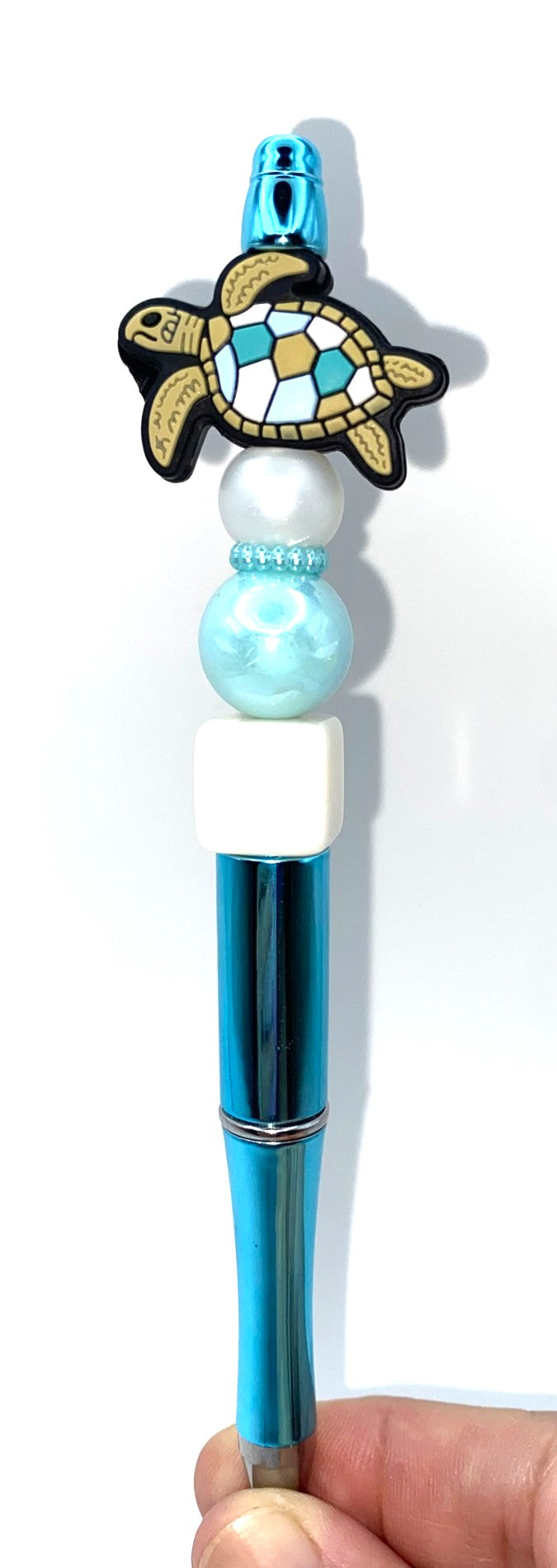 Mosaic Sea Turtle Beaded Pen