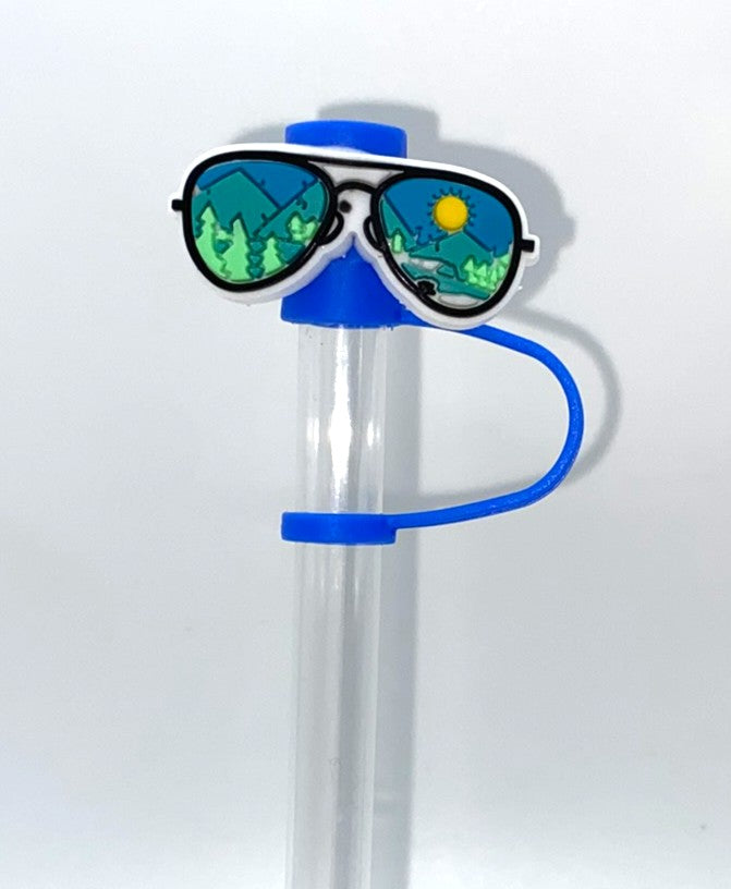 Mountain Reflection Sunglasses Stanley Tumbler Cup Straw Topper