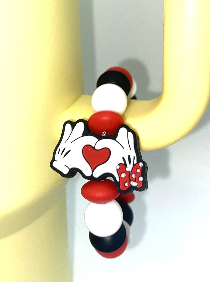 Magical Mouse Boy & Girl Heart Hands Stanley Tumbler Cup Handle Charm
