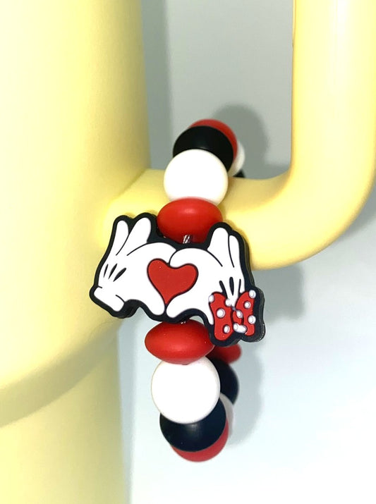Magical Mouse Boy & Girl Heart Hands Stanley Tumbler Cup Handle Charm
