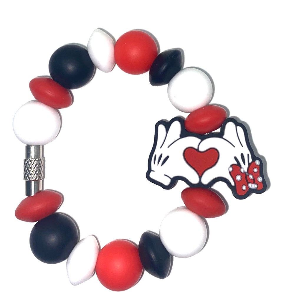 Magical Mouse Boy & Girl Heart Hands Stanley Tumbler Cup Handle Charm