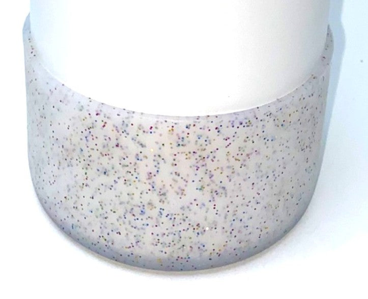 Multicolor Glitter Clear Frosted Translucent Stanley Tumbler Boot Sleeve #43