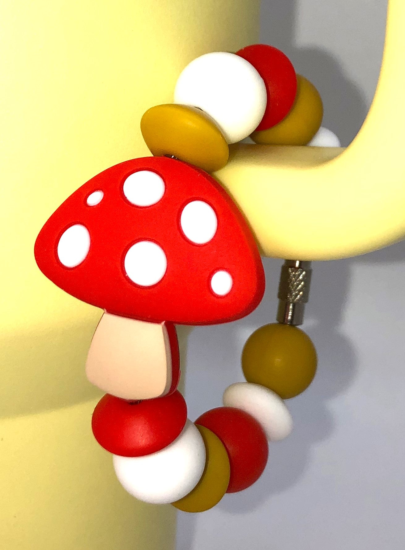 Red Mushroom Stanley Tumbler Cup Handle Charm