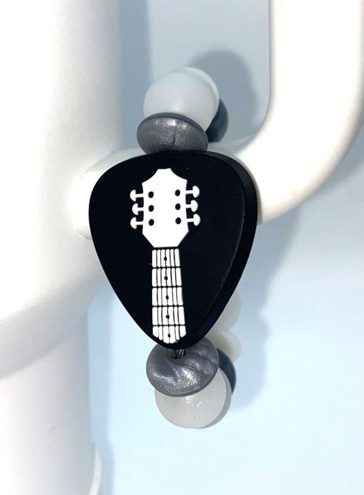 When Words Fail Music Speaks Guitar Pick Stanley Tumbler Cup Handle Charm