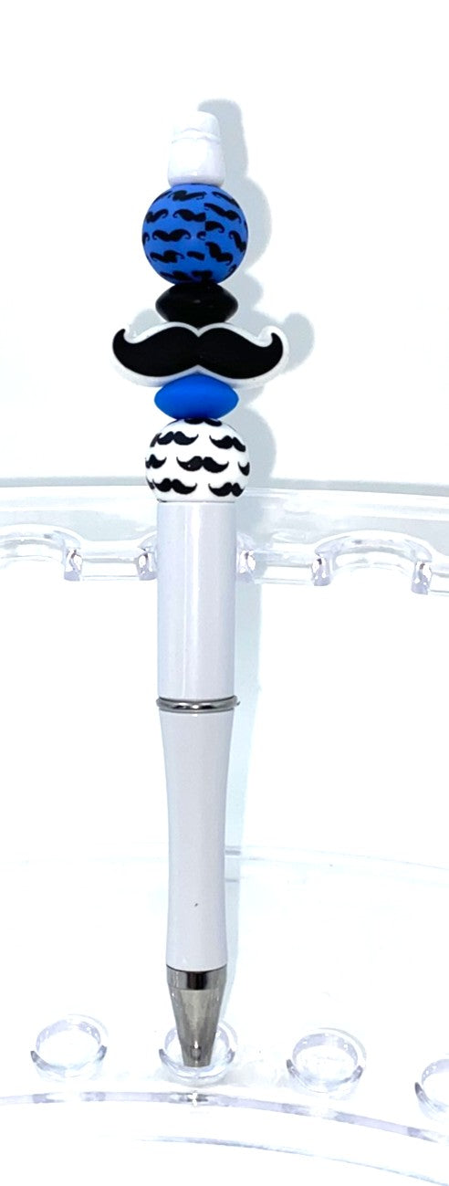 Mustache Beaded Pen