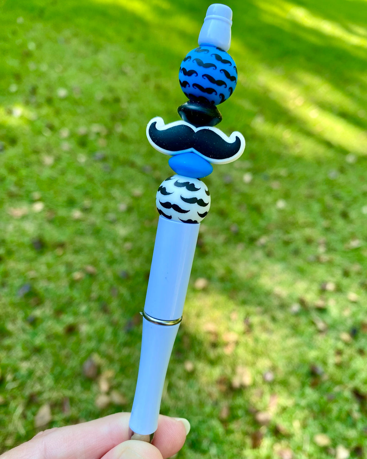 Mustache Beaded Pen
