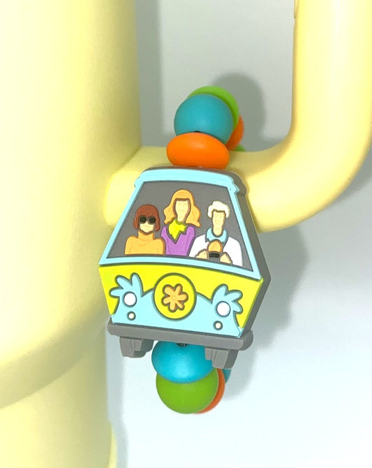 Mystery Gang Van Cartoon Stanley Tumbler Cup Handle Charm
