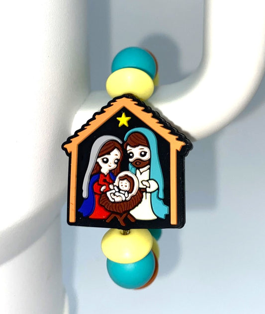 Nativity Scene Christmas Stanley Tumbler Cup Handle Charm