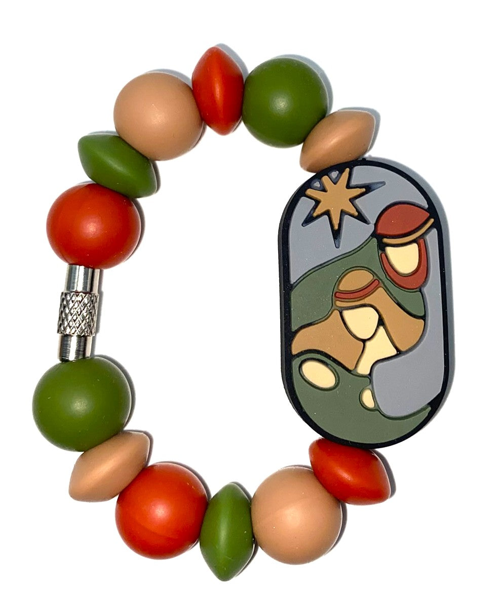 Nativity Scene Oval Christmas Stanley Tumbler Cup Handle Charm