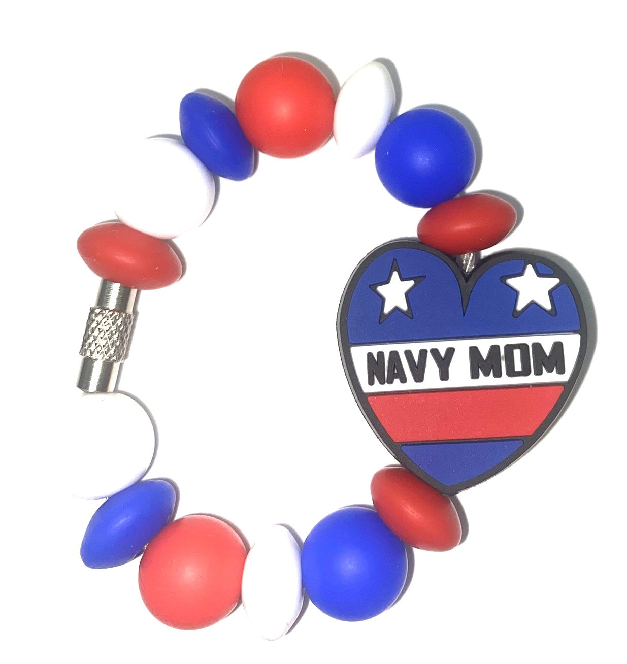 Navy Mom Heart Military Branch Stanley Tumbler Cup Handle Charm