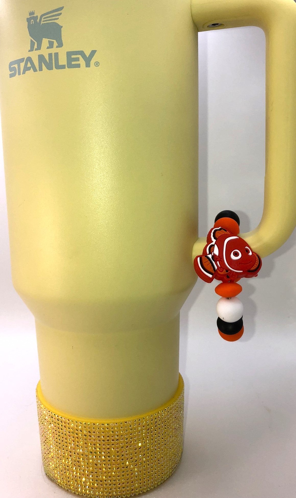 Orange Cartoon Clown Lost Fish Stanley Tumbler Cup Handle Charm