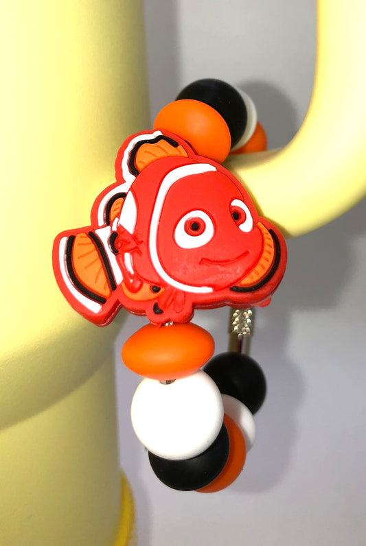 Orange Cartoon Clown Lost Fish Stanley Tumbler Cup Handle Charm